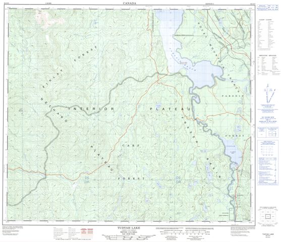 Tudyah Lake Topographic map 093O03 at 1:50,000 Scale
