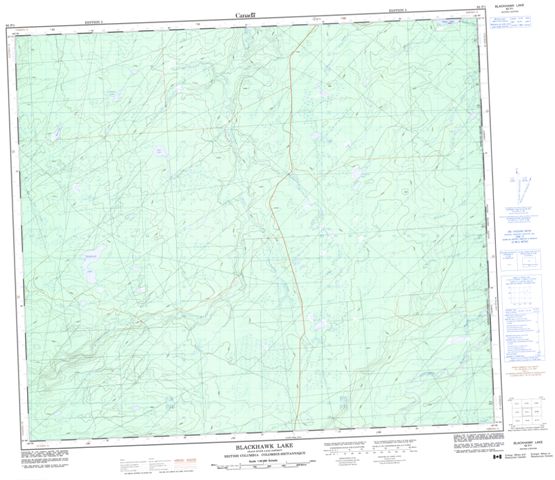 Blackhawk Lake Topographic map 093P01 at 1:50,000 Scale