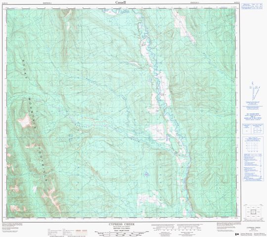 Cypress Creek Topographic map 094B15 at 1:50,000 Scale