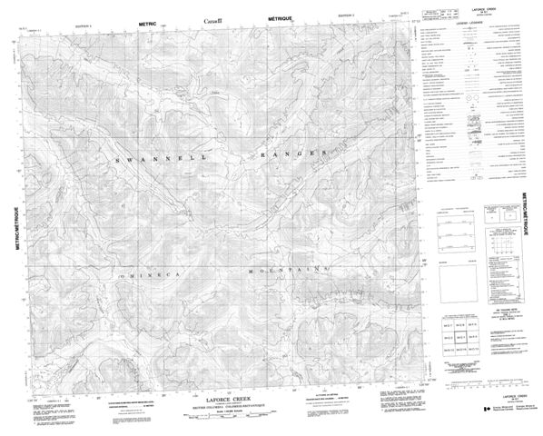 Laforce Creek Topographic map 094E01 at 1:50,000 Scale