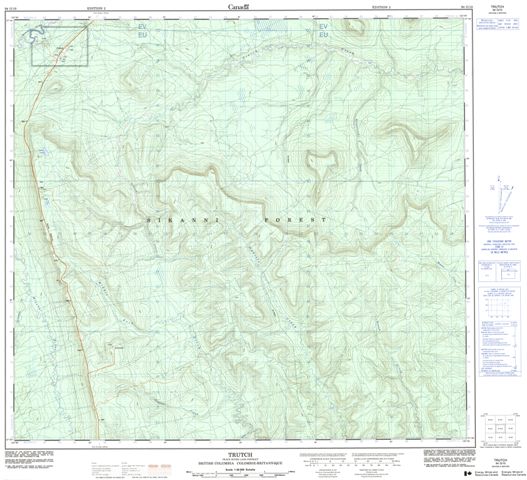 Trutch Topographic map 094G10 at 1:50,000 Scale