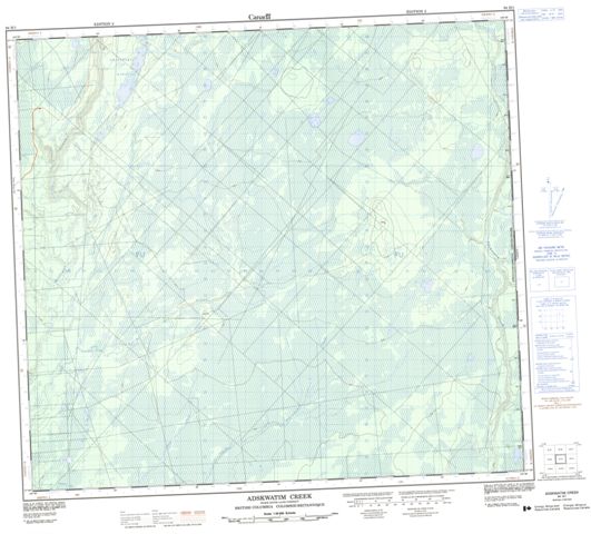 Adskwatim Creek Topographic map 094H01 at 1:50,000 Scale