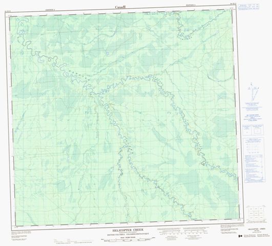 Helicopter Creek Topographic map 094H15 at 1:50,000 Scale