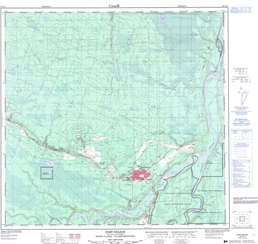 Fort Nelson Topographic map 094J15 at 1:50,000 Scale