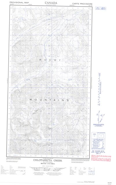 Chlotapecta Creek Topographic map 094K08W at 1:50,000 Scale