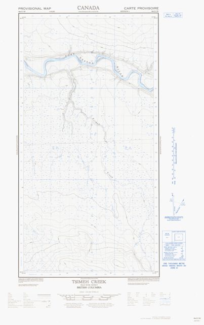 Tsimeh Creek Topographic map 094O02W at 1:50,000 Scale