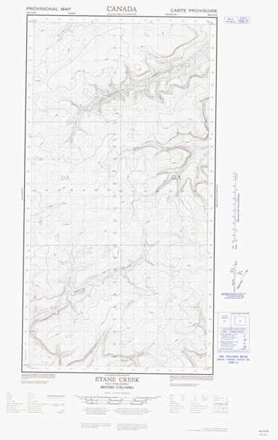 Etane Creek Topographic map 094O04W at 1:50,000 Scale