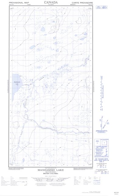Maxhamish Lake Topographic map 094O14E at 1:50,000 Scale