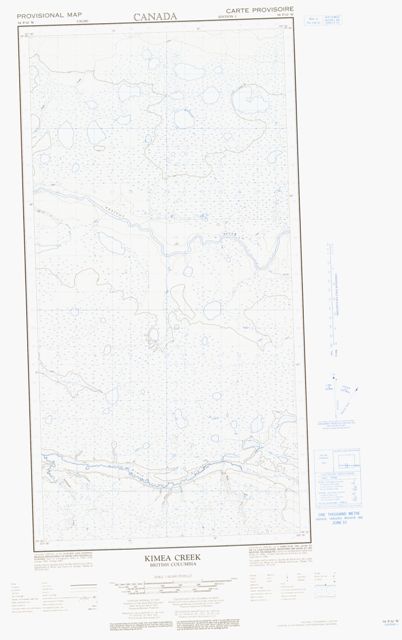 Kimea Creek Topographic map 094P10W at 1:50,000 Scale