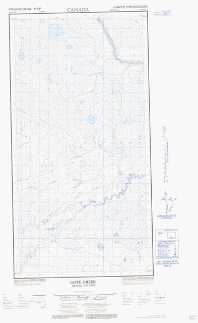 Gote Creek Topographic map 094P12E at 1:50,000 Scale