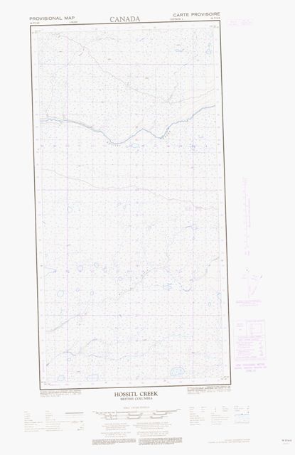 Hossitl Creek Topographic map 094P14E at 1:50,000 Scale