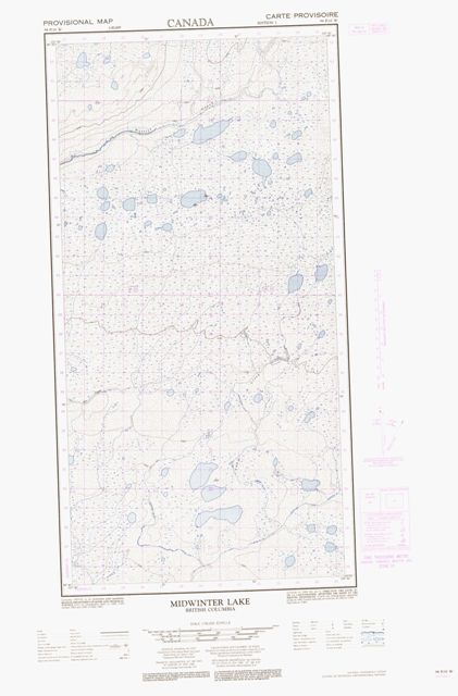 Midwinter Lake Topographic map 094P15W at 1:50,000 Scale