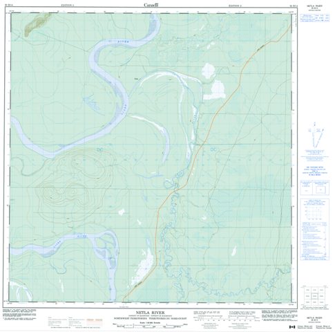 Netla River Topographic map 095B14 at 1:50,000 Scale