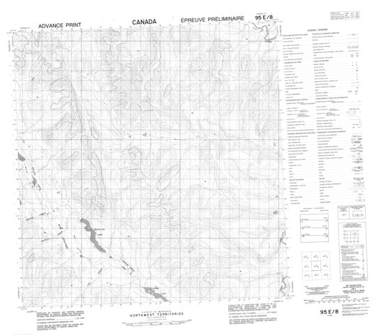 No Title Topographic map 095E08 at 1:50,000 Scale