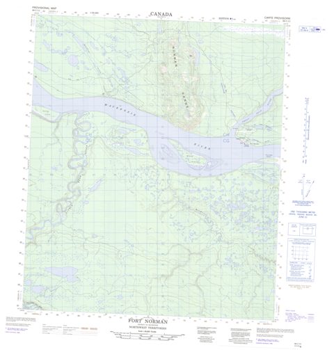 Fort Resolution Nt Map Fort Norman NT Maps Online - Free Topographic Map Sheet 096C13 at 1:50,000