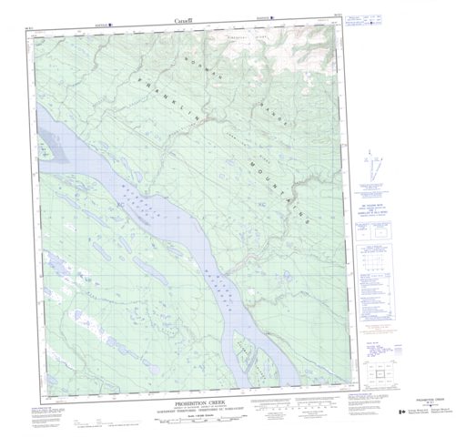 Prohibition Creek Topographic map 096E01 at 1:50,000 Scale