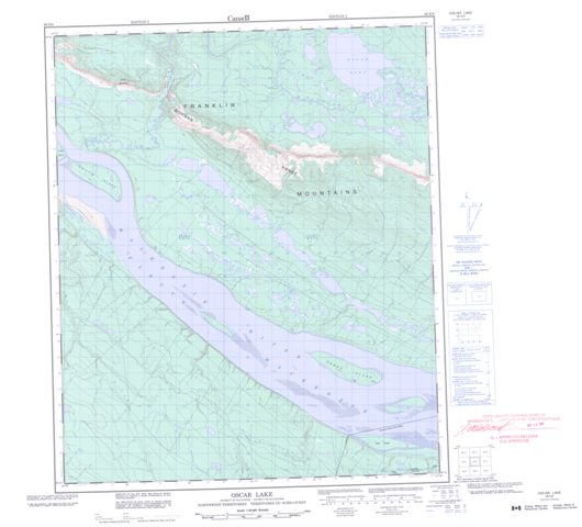 Oscar Lake Topographic map 096E06 at 1:50,000 Scale