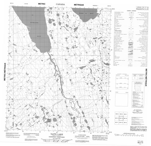 Tatti Lake Topographic map 096F15 at 1:50,000 Scale