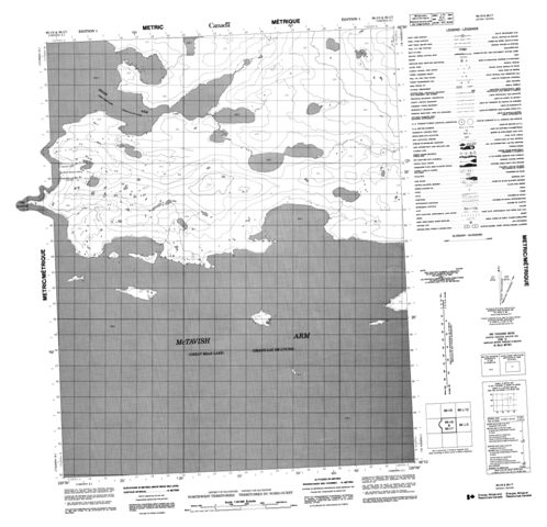 No Title Topographic map 096I08 at 1:50,000 Scale