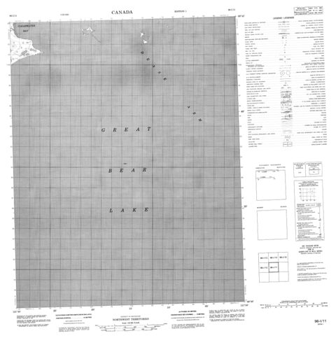 No Title Topographic map 096I11 at 1:50,000 Scale
