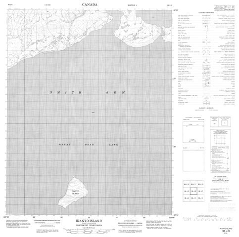 Ikanyo Island Topographic map 096J06 at 1:50,000 Scale