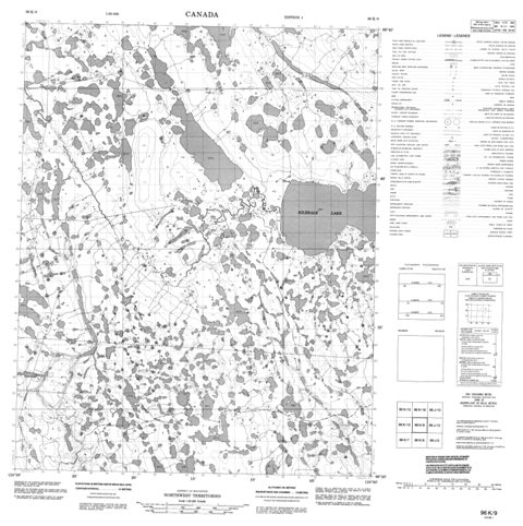 No Title Topographic map 096K09 at 1:50,000 Scale