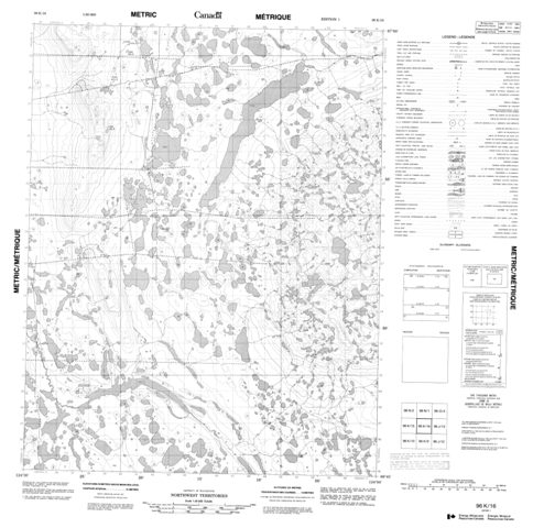 No Title Topographic map 096K16 at 1:50,000 Scale