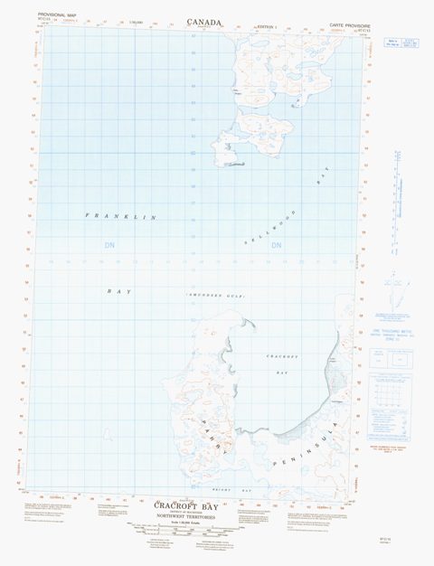 Cracroft Bay Topographic map 097C15 at 1:50,000 Scale