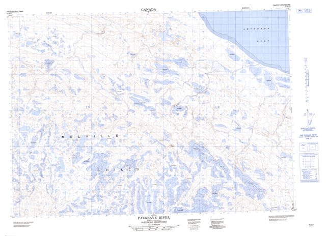 Palgrave River Topographic map 097D10 at 1:50,000 Scale