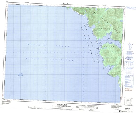 Gowgaia Bay Topographic map 103B05 at 1:50,000 Scale