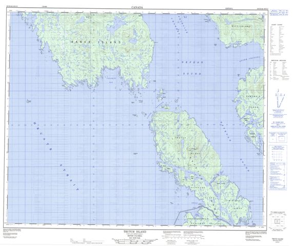 Trutch Island Topographic map 103H04 at 1:50,000 Scale