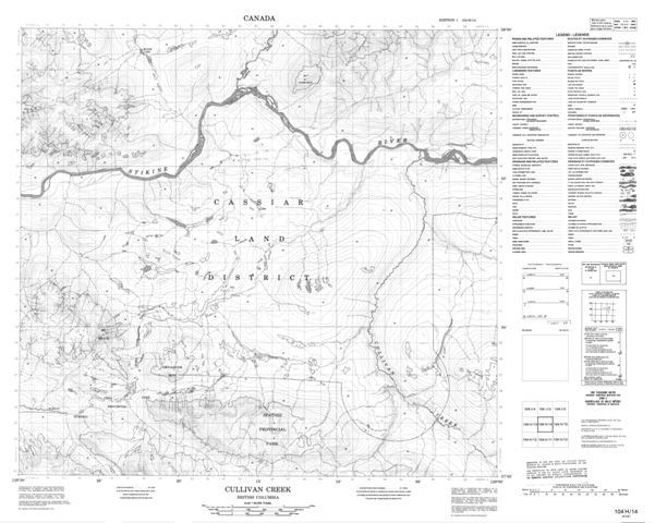 Cullivan Creek Topographic map 104H14 at 1:50,000 Scale