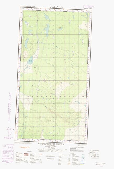 Dudidontu River Topographic map 104J12E at 1:50,000 Scale