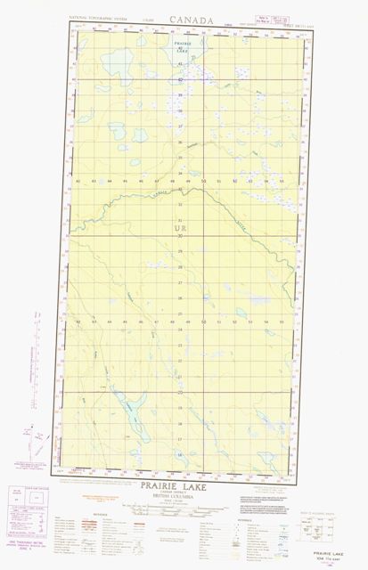 Prairie Lake Topographic map 104J13E at 1:50,000 Scale