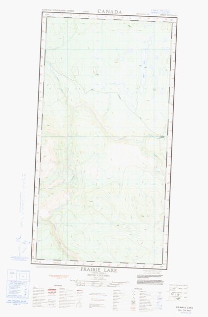 Prairie Lake Topographic map 104J13W at 1:50,000 Scale