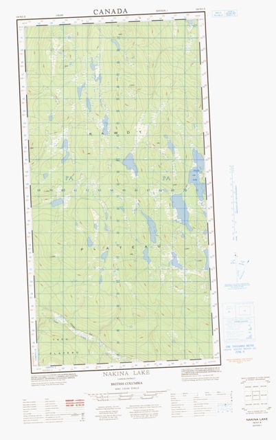 Nakina Lake Topographic map 104N01E at 1:50,000 Scale
