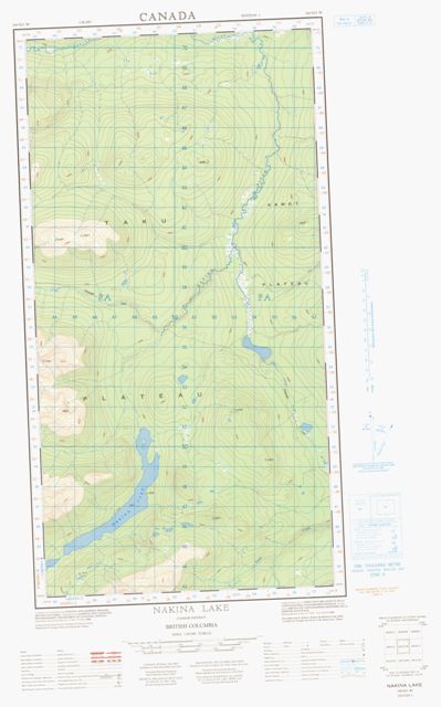Nakina Lake Topographic map 104N01W at 1:50,000 Scale
