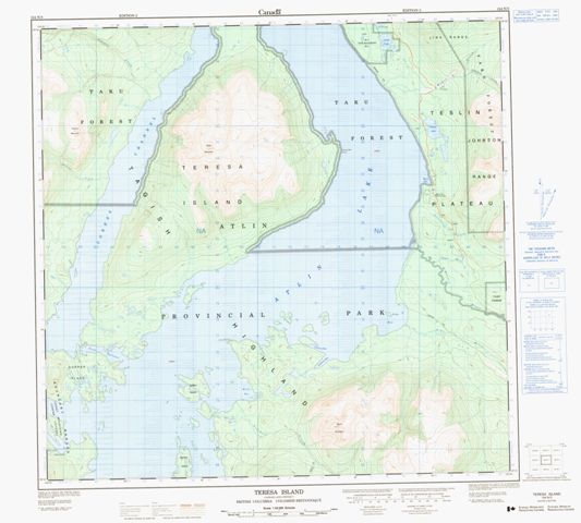 Teresa Island Topographic map 104N05 at 1:50,000 Scale