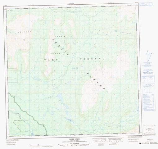 Dixie Lake Topographic map 104N06 at 1:50,000 Scale