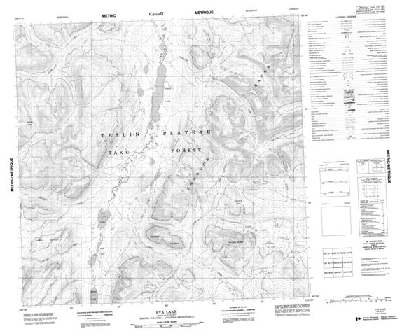 Eva Lake Topographic map 104N10 at 1:50,000 Scale