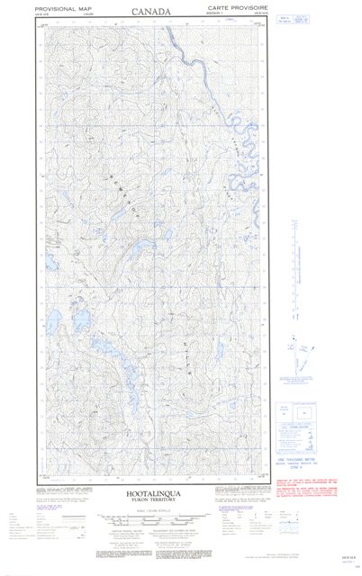 Hootalinqua Topographic map 105E10E at 1:50,000 Scale