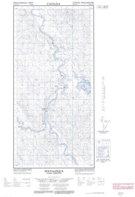 Hootalinqua Topographic map 105E10W at 1:50,000 Scale