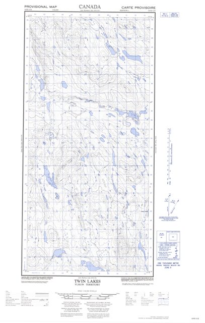 Twin Lakes Topographic map 105E12E at 1:50,000 Scale