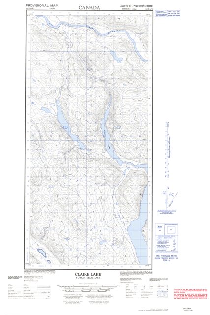 Claire Lake Topographic map 105E14W at 1:50,000 Scale