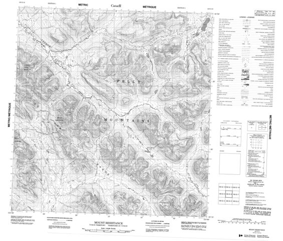 Mount Resistance Topographic map 105G06 at 1:50,000 Scale