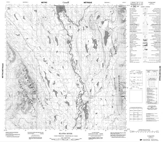 Klatsa River Topographic map 105H03 at 1:50,000 Scale