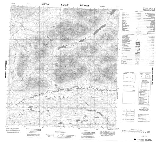 No Title Topographic map 105J14 at 1:50,000 Scale