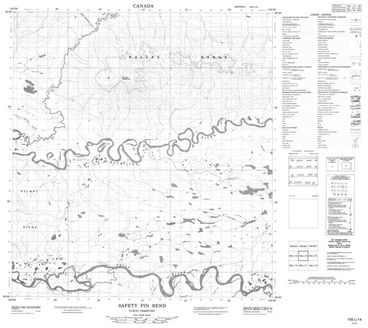 Safety Pin Bend Topographic map 105L14 at 1:50,000 Scale