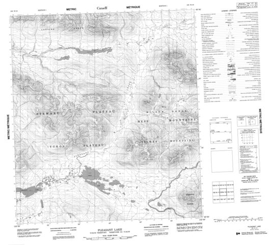 Pleasant Lake Topographic map 105N10 at 1:50,000 Scale