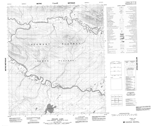 Penape Lake Topographic map 105N13 at 1:50,000 Scale